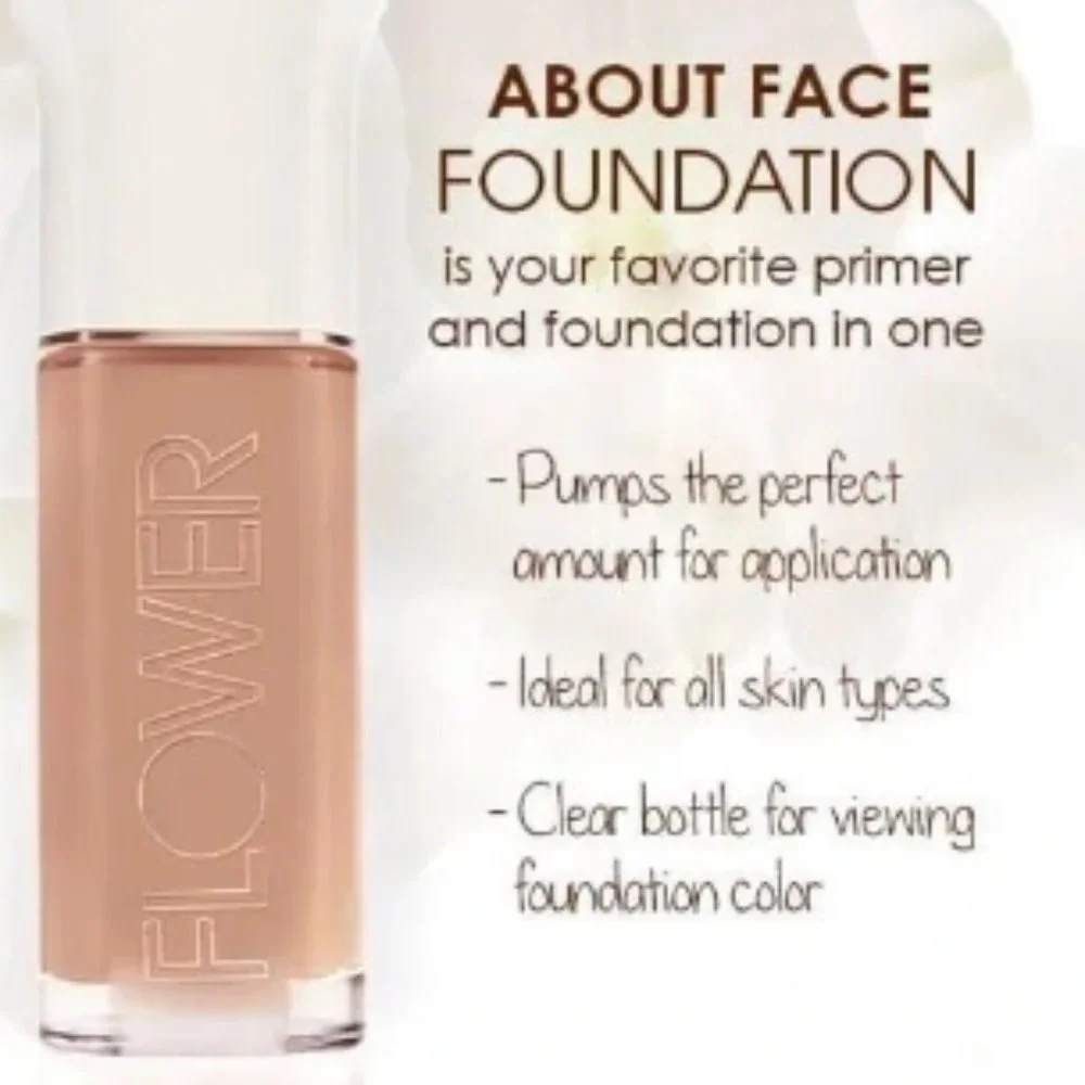 NEW!!! Lot 3 Sealed Flower Beauty About Face Liquid Foundation w/Primer …